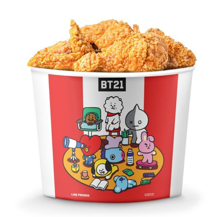 9 Pcs Chicken Bucket BT21