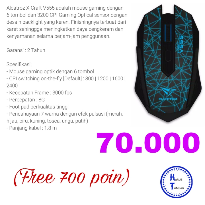 ALCATROZ MOUSE GAMING V555