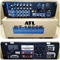 AMPLIFIER ATL BT1800K PROFESIONAL MIXING ATL BT 1800K MERK WISDOM PER