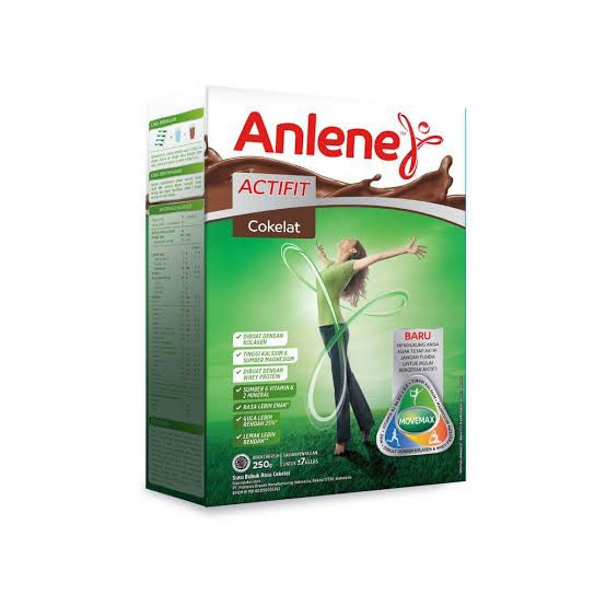 ANLENE ACTIFIT KURANG LEMAK COKLAT KOTAK 250 GR