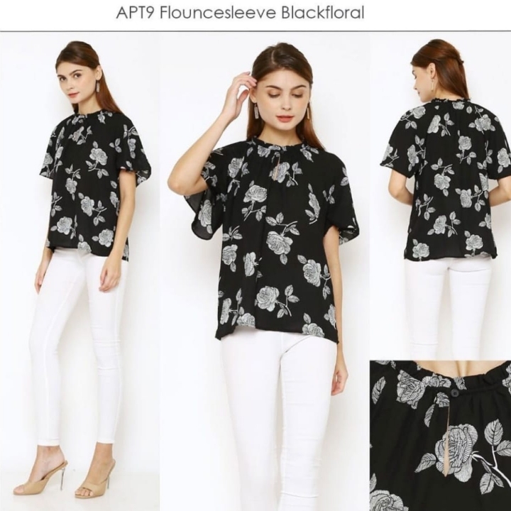 APT9 BLOUSE FLWR