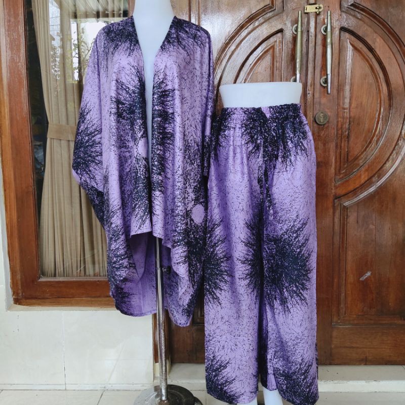 AUTER SET CARDIGAN  KULOT SMOKE BALI 4