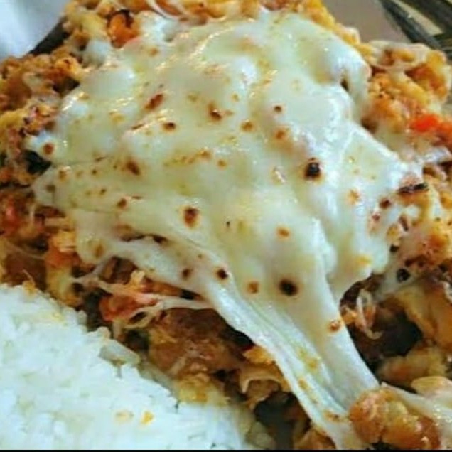 AYAM GEPREK MOZARELLA PAKAI NASI