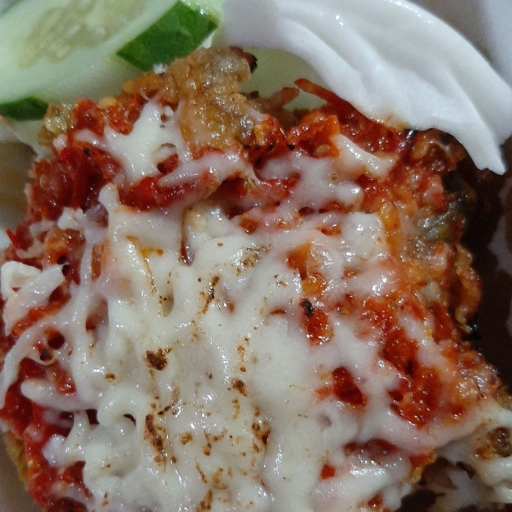 AYAM GEPREK MOZARELLA PAKAI NASI 2