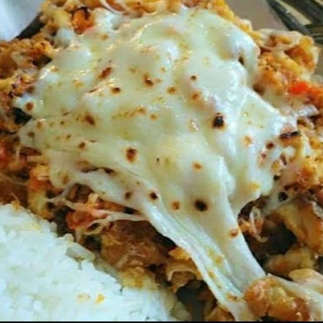 AYAM GEPREK MOZARELLA TAK PAKAI NASI