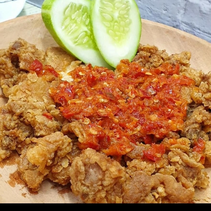 AYAM GEPREK TELOR TANPA NASI