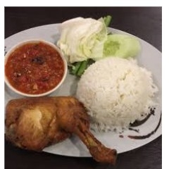 AYAM PENYET -NASI