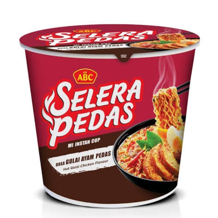 Abc Selera Pedas Instan Cup Rasa Gulai Ayam Pedas 60g