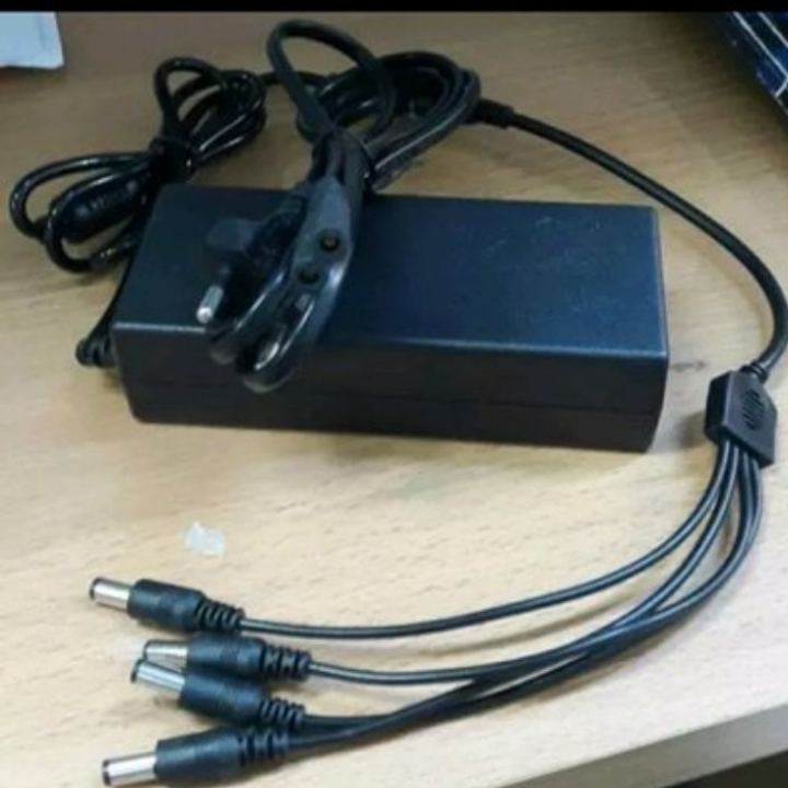 Adaptor Cctv 12V 5A plus kabel adaptor Cabang 4