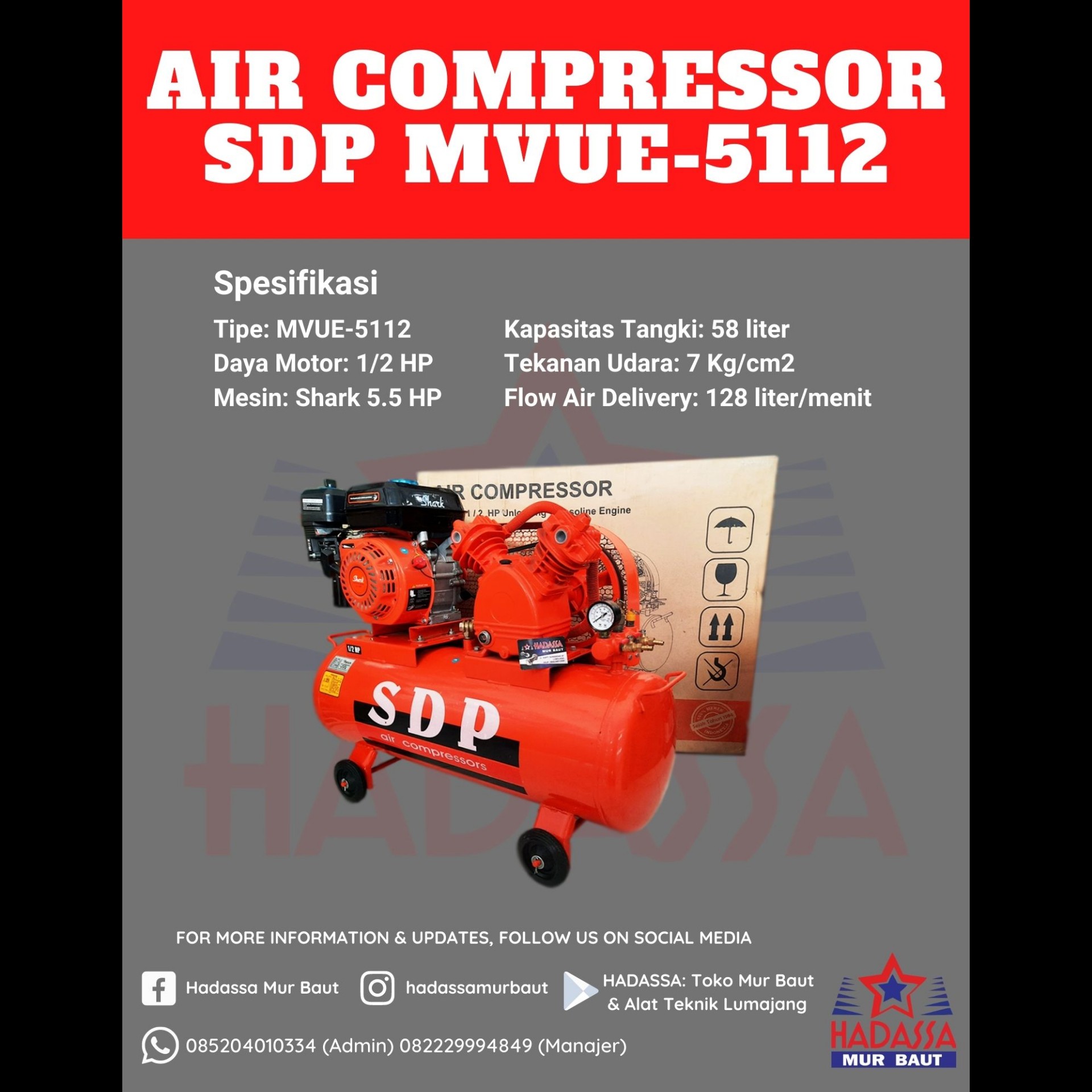 Air Compressor SDP MVUE-5112