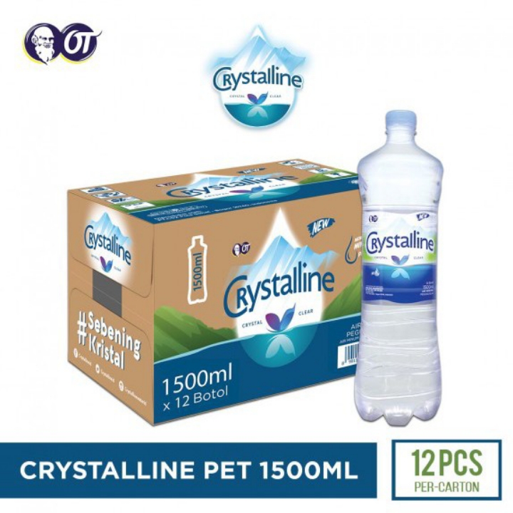 Air Minum Crystalline 1500 ml X 12 Botol