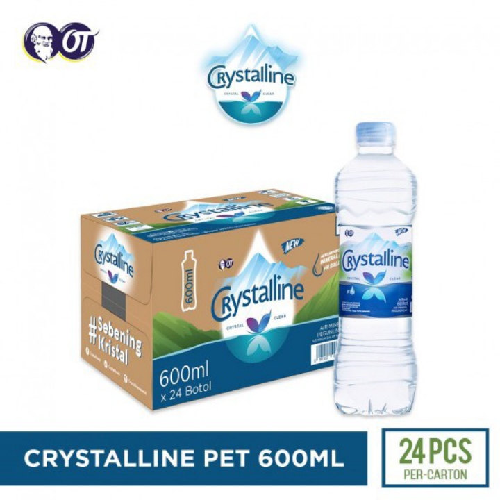Air Minum Crystalline Ph 8 600ml X 24 Botol