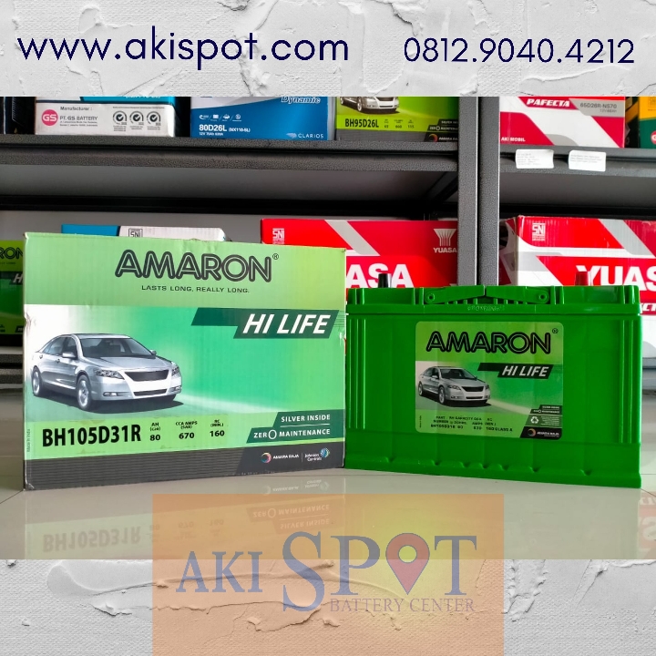 Aki Mobil Amaron HL 105D31R 80Ah Aki Kering Harga Tukar Tambah