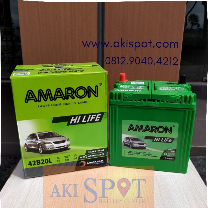 Aki Mobil Amaron HL 42B20L 35Ah Aki Kering Harga Tukar Tambah