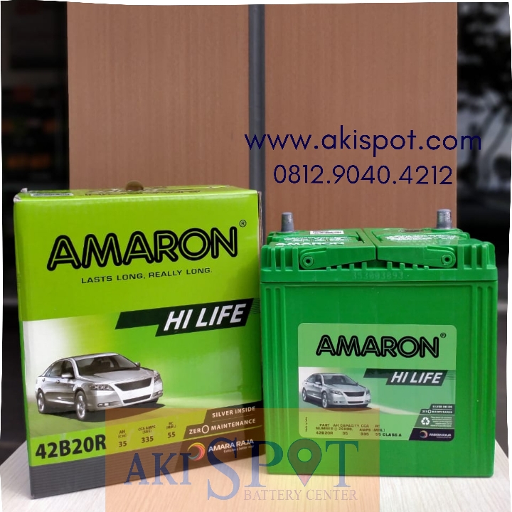 Aki Mobil Amaron HL 42B20R 35Ah Aki Kering Harga Tukar Tambah