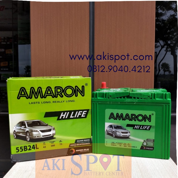 Aki Mobil Amaron HL 55B24L 45Ah Aki Kering Harga Tukar Tambah