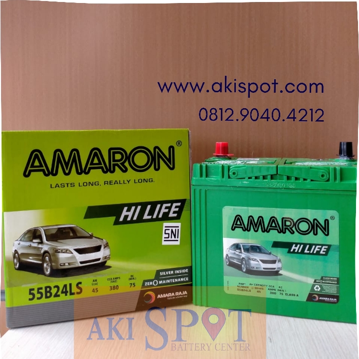 Aki Mobil Amaron HL 55B24LS 45Ah Aki Kering Harga Tukar Tambah