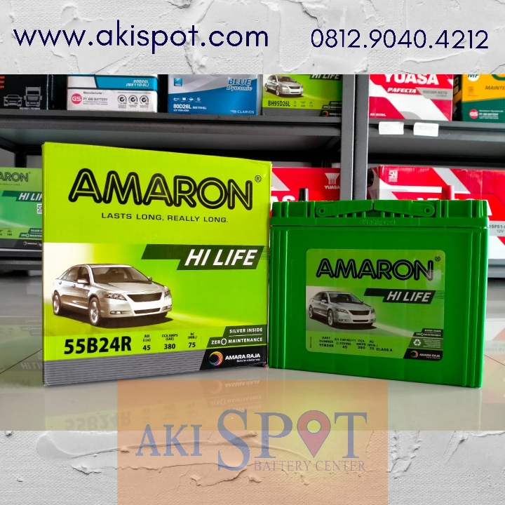 Aki Mobil Amaron HL 55B24R 45Ah Aki Kering Harga Tukar Tambah