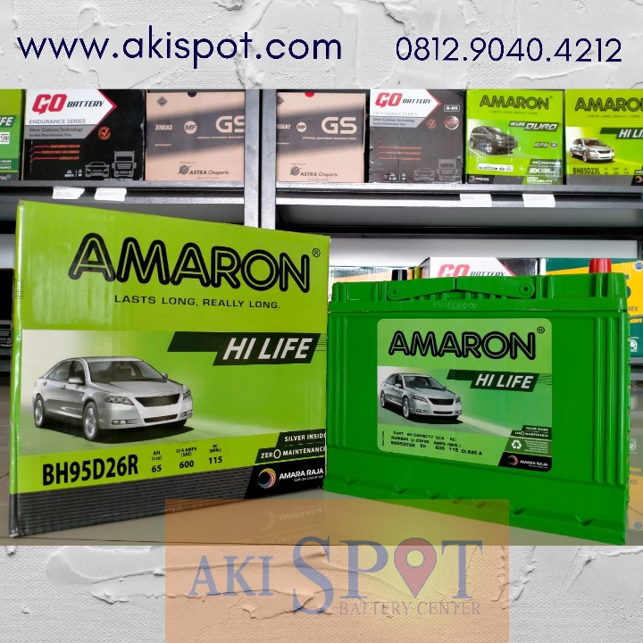 Aki Mobil Amaron HL 95D26R 65Ah Aki Kering Harga Tukar Tambah