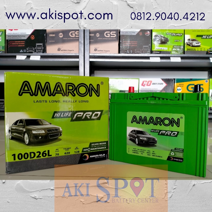 Aki Mobil Amaron HLP 100D26L 70Ah Aki Kering Harga Tukar Tambah