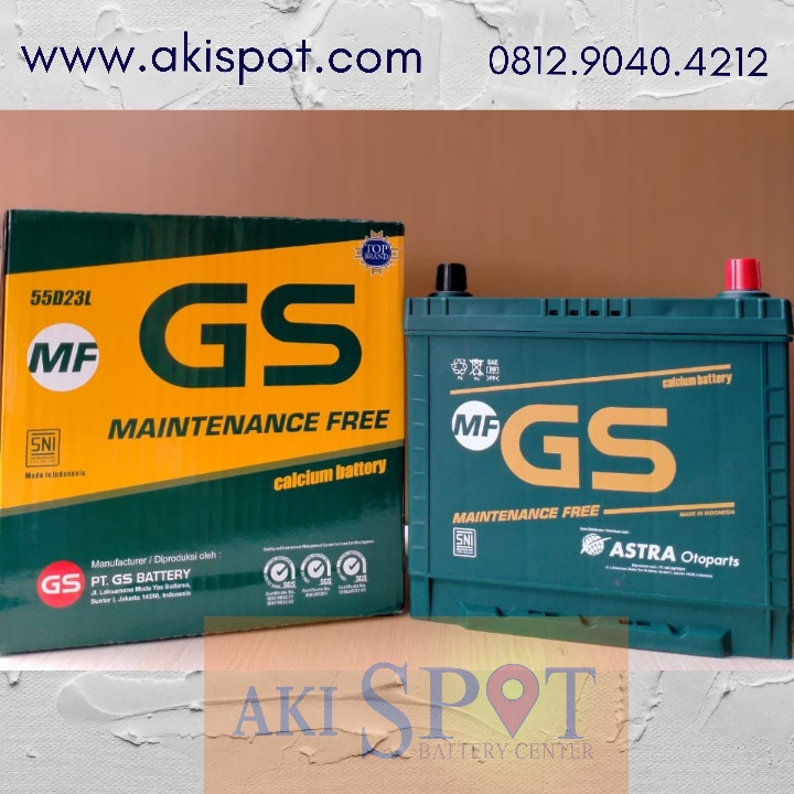 Aki Mobil GS MF 55D23L 60Ah Aki Kering Harga Tukar Tambah