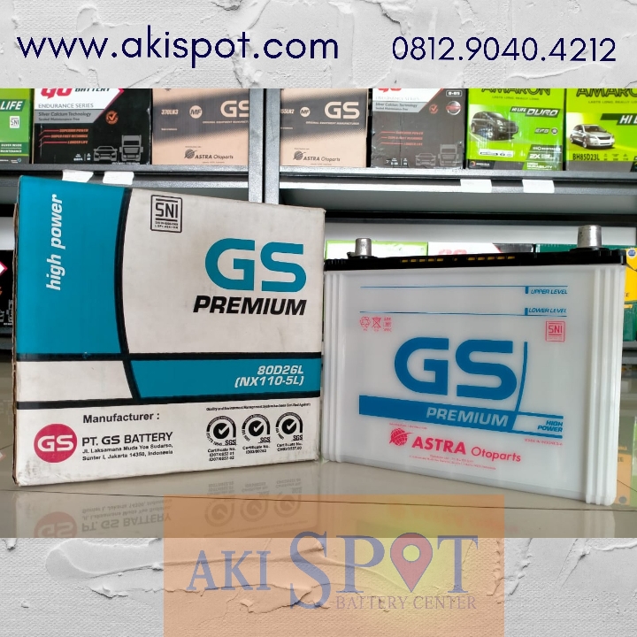 Aki Mobil GS Premium 80D26L 70Ah Aki Basah Harga Tukar Tambah