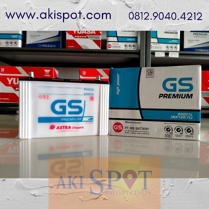 Aki Mobil GS Premium 95D31L 80Ah Aki Basah Harga Tukar Tambah