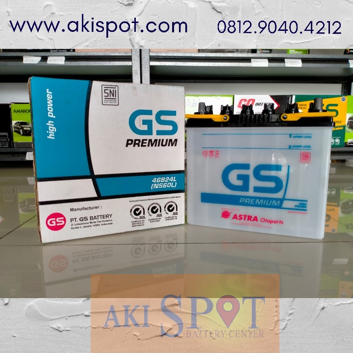 Aki Mobil GS Premium NS 60 L 45Ah Aki Basah Harga Tukar Tambah