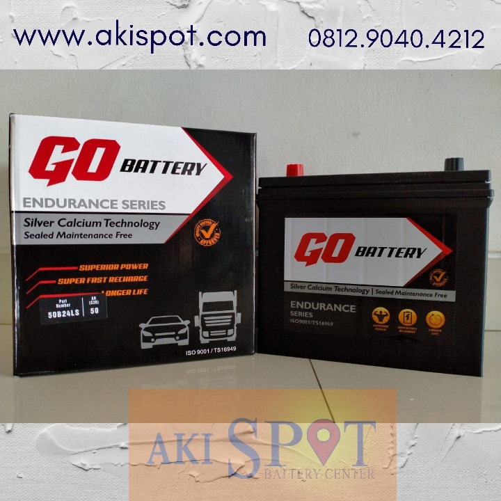 Aki Mobil Go Battery 50B24LS 50Ah Aki Kering Harga Tukar Tambah