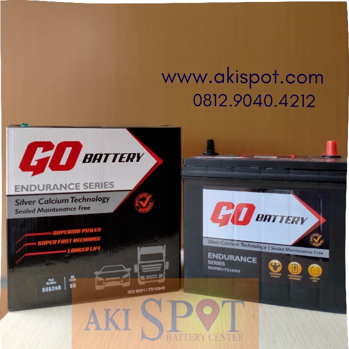 Aki Mobil Go Battery 50B24R 50Ah Aki Kering Harga Tukar Tambah