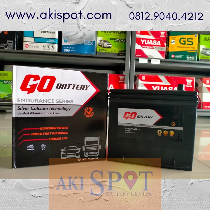 Aki Mobil Go Battery 55D23L 60Ah Aki Kering Harga Tukar Tambah