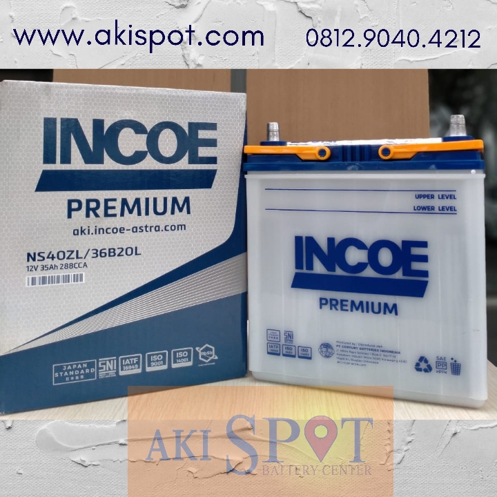 Aki Mobil Incoe Premium NS 40 ZL 35Ah Aki Basah Harga Tukar Tambah