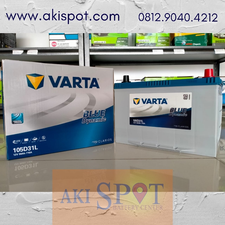 Aki Mobil Varta 105D31L 90Ah Aki Kering Harga Tukar Tambah