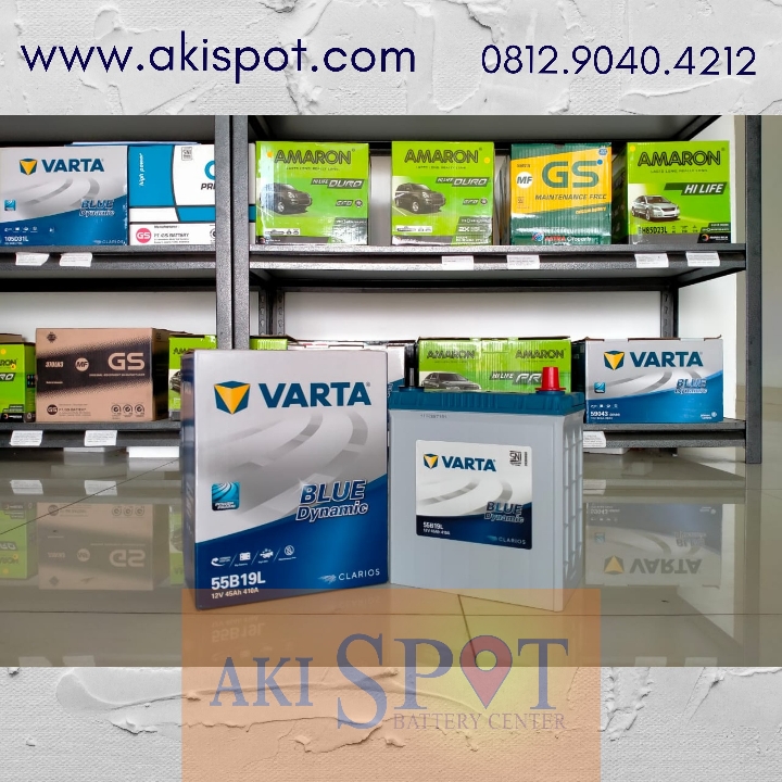 Aki Mobil Varta 55B19L 45Ah Aki Kering Harga Tukar Tambah