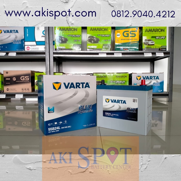 Aki Mobil Varta 55B24L 45Ah Aki Kering Harga Tukar Tambah