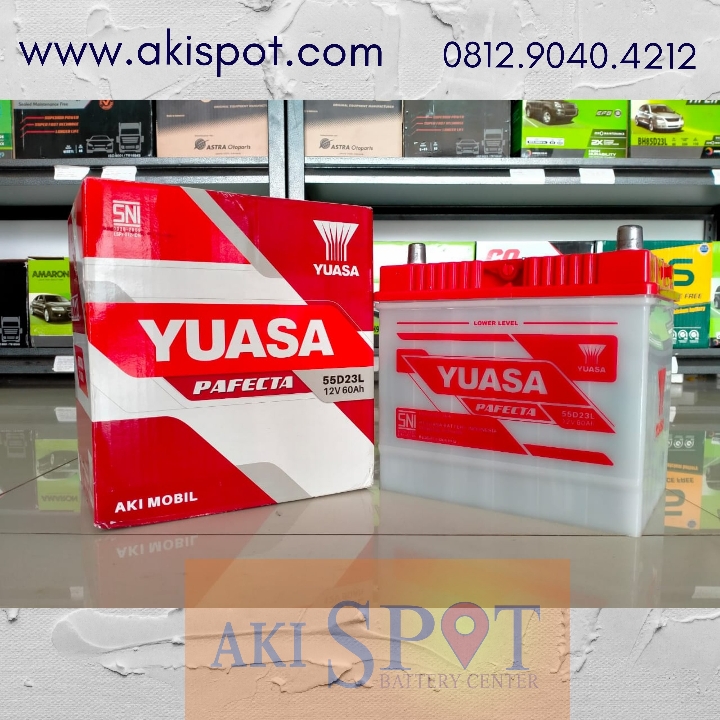 Aki Mobil Yuasa 55D23L 60Ah Aki Basah Harga Tukar Tambah