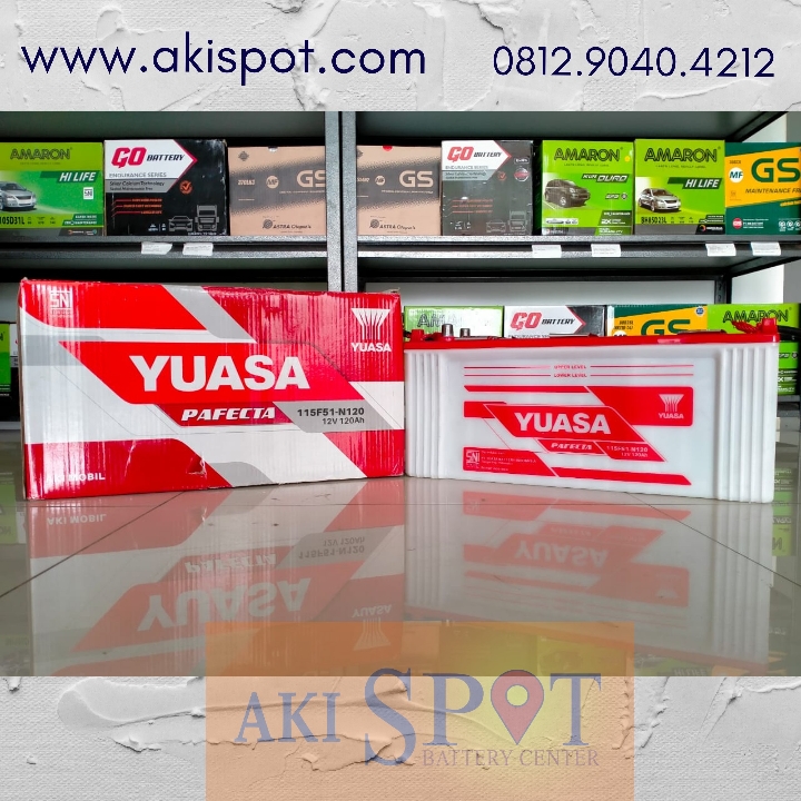 Aki Mobil Yuasa N120 120Ah Aki Basah Harga Tukar Tambah