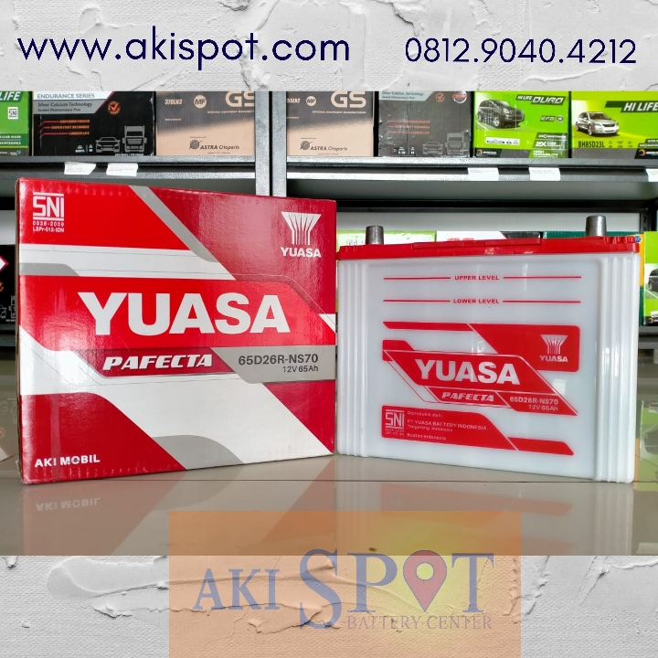 Aki Mobil Yuasa NS 70 65Ah Aki Basah Harga Tukar Tambah