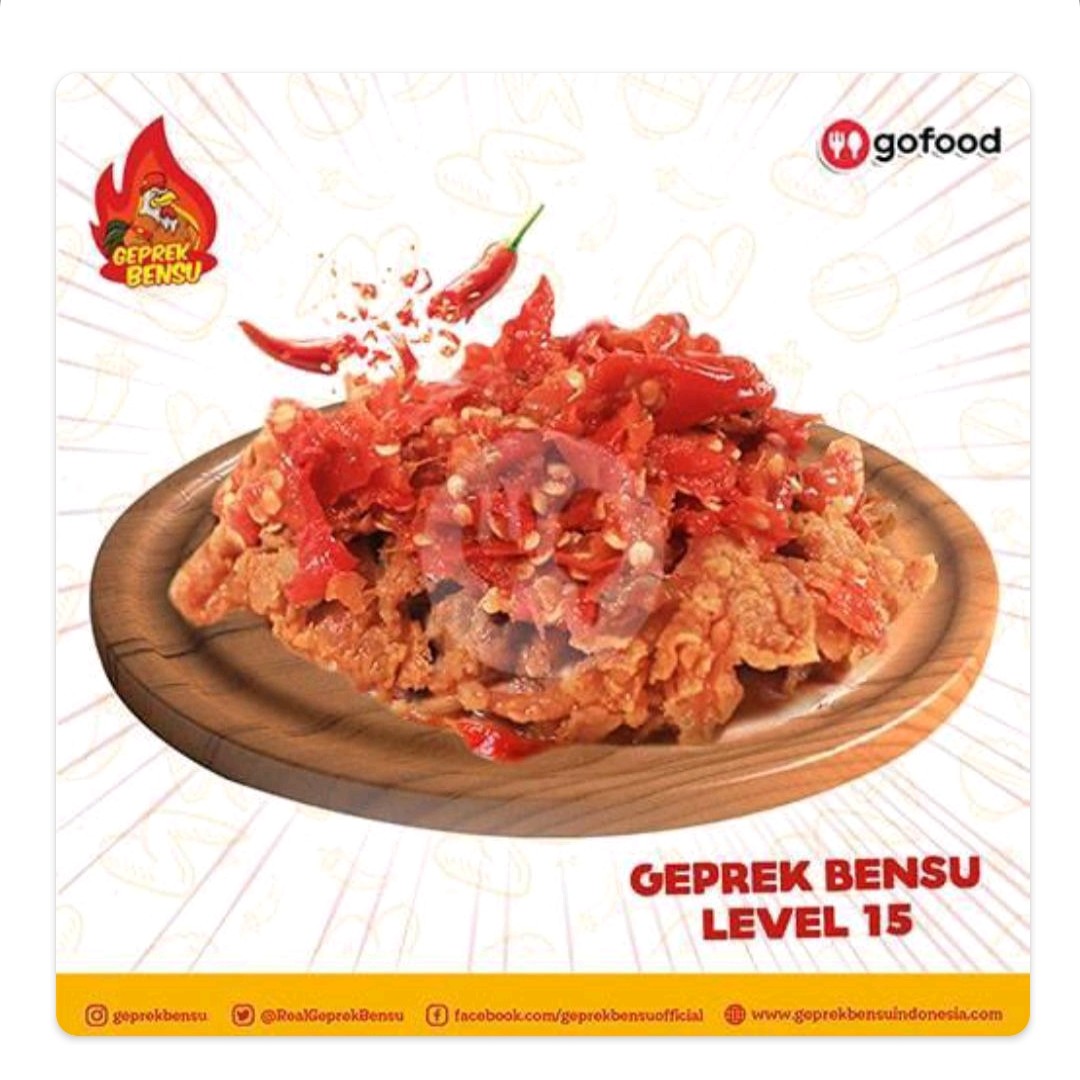 Alacarte Geprek Bensu Sambal Original Level 15