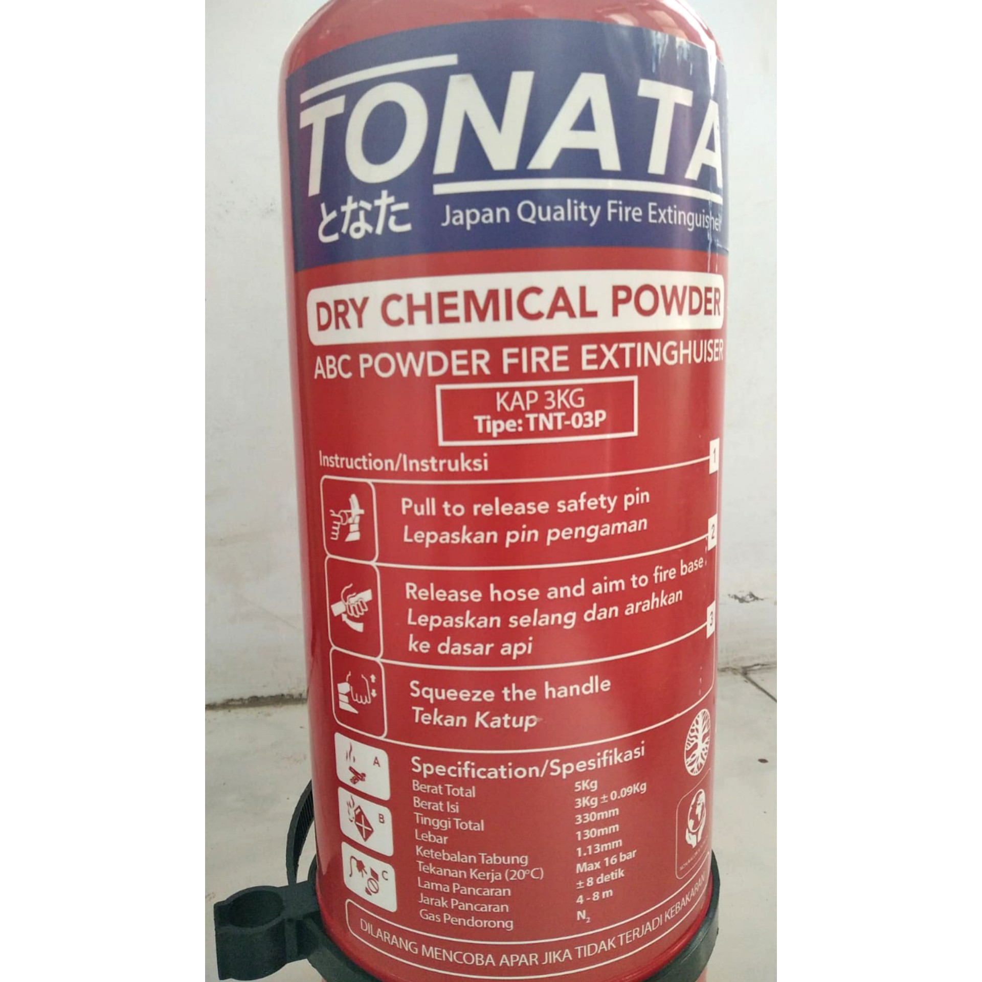 Alat Pemadam Api Ringan APAR Powder Tonata 3kg 3