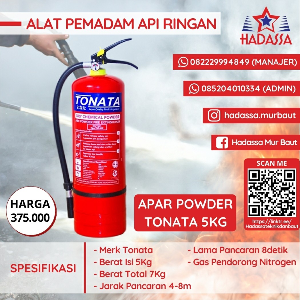 Alat Pemadam Api Ringan APAR Powder Tonata 5kg