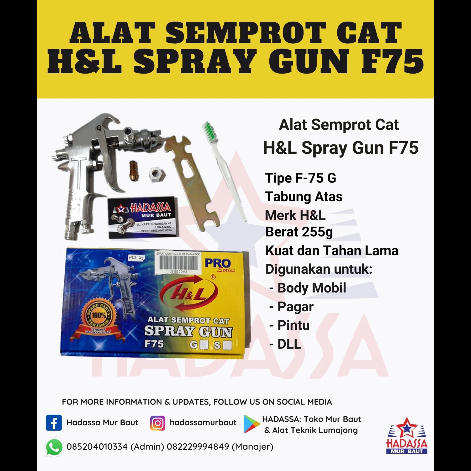 Alat Semprot Cat HL Spray Gun F75