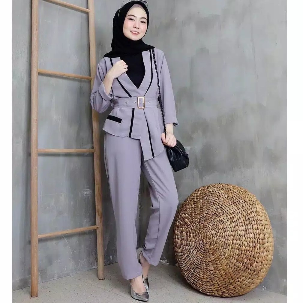 Alin Set l Stelan Baju Muslim  Setelan Kantor Best Seller