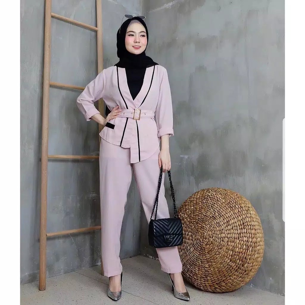 Alin Set l Stelan Baju Muslim  Setelan Kantor Best Seller 2