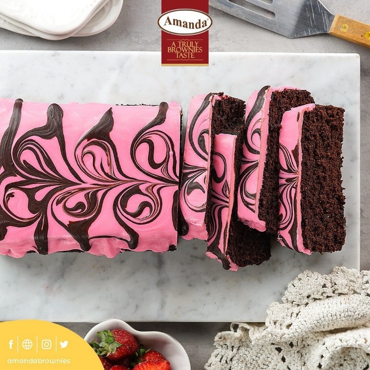 Amands Brownies Pink Marble