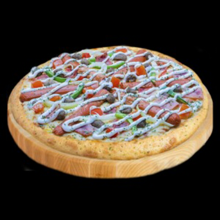 American Frankie Sausage - Medium Crunchy Thin Crust