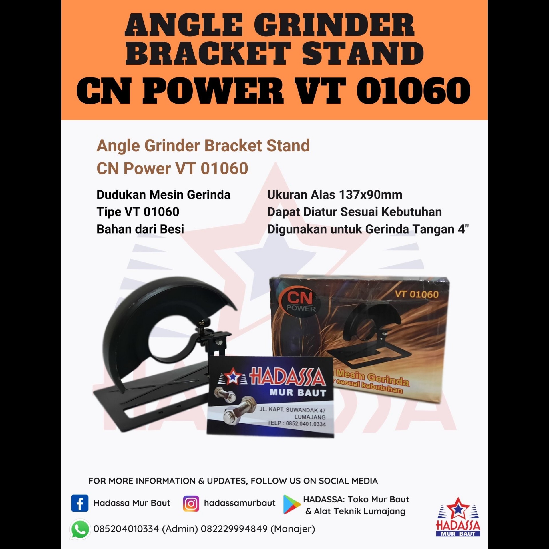 Angle Grinder Bracket Stand CN Power VT 01060