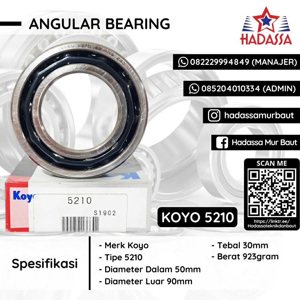 Angular Bearing Koyo 5210