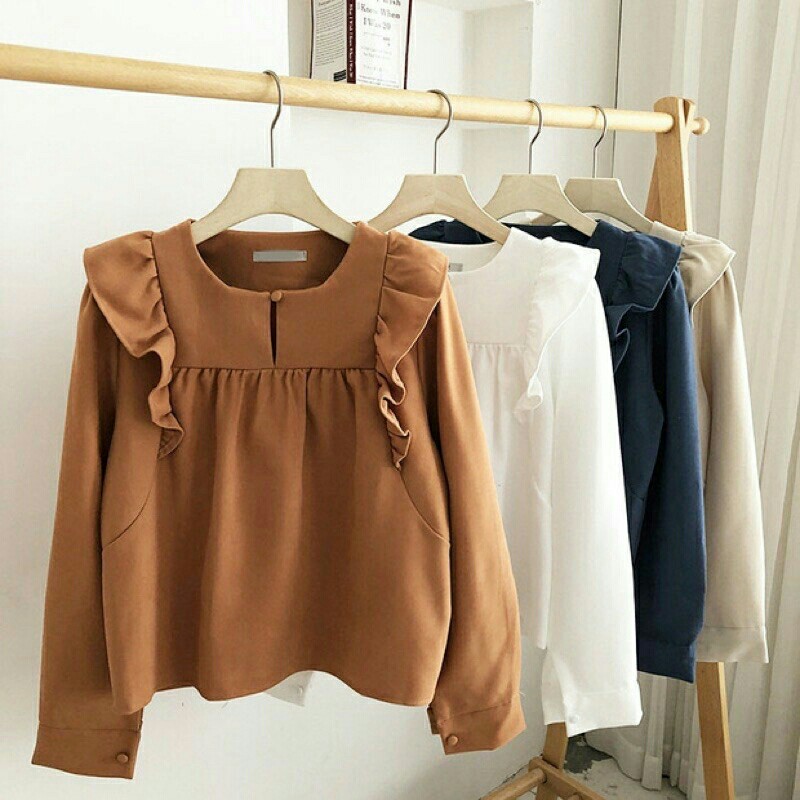 April top  blouse  blouse wanita  atasan wanita  Blouse korea pak 4