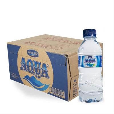 Aqua Botol Air Minum Mineral 330ml  Karton  24 Pcs